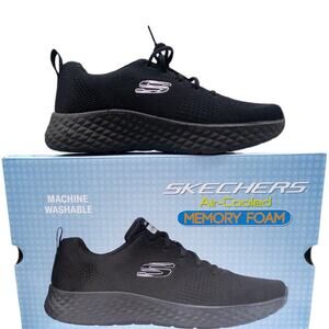 Skechers Men’s Air Cooled Memory Foam Lite-Foam Machine Washable Black 10 or 12